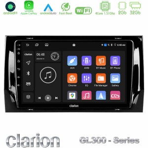 Clarion GL300 Series 4Core Android11 2+32GB Skoda Kodiaq/Karoq 2017-> Navigation Multimedia Tablet 10" Με Carplay & Android Auto