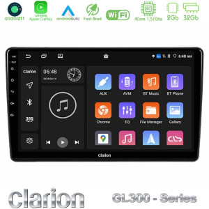 Clarion GL300 Series 4Core Android11 2+32GB Alfa Romeo 159/Brera/Spider Navigation Multimedia Tablet 9" Με Carplay & Android Auto