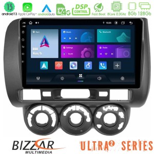 Bizzar Ultra Series Honda Jazz 2002-2008 (Manual A/C) 8core Android13 8+128GB Navigation Multimedia Tablet 9" Bizzar Ultra Series Honda Jazz 2002-2008 (Manual A/C) 8core Android13 8+128GB Navigation Multimedia Tablet 9"