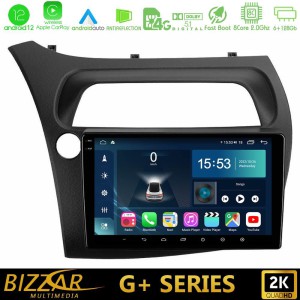 Bizzar G+ Series Honda CiviC Hatchback 2006-2011 8core Android14 6+128GB Navigation Multimedia Tablet 9"