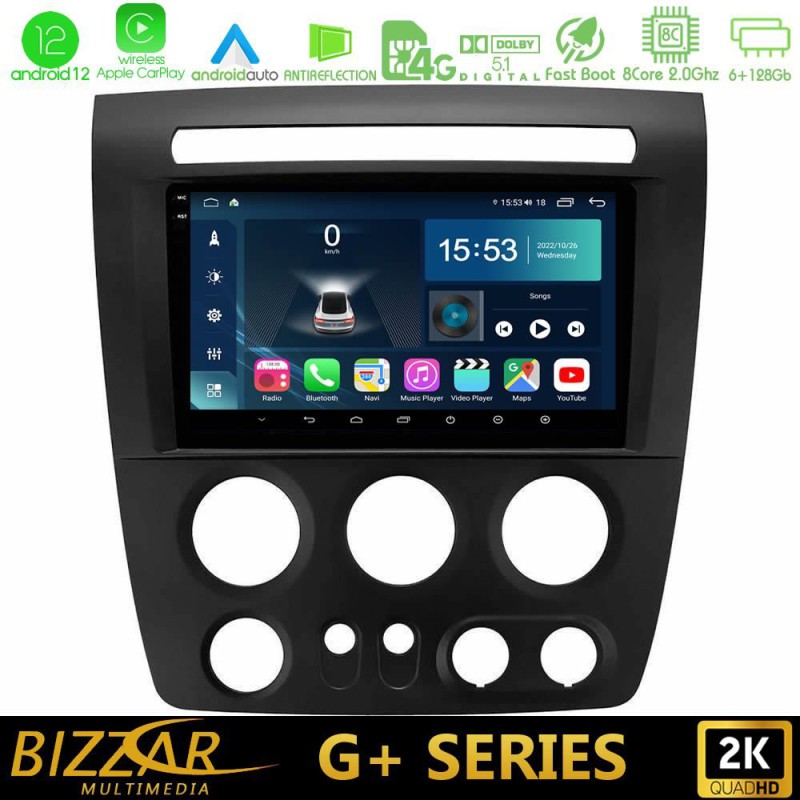 Bizzar G+ Series Hummer H3 2005-2009 8core Android14 6+128GB Navigation Multimedia Tablet 9"