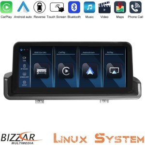 Bizzar BMW 3 series E90 (χωρίς εργ.οθόνη) Linux Apple CarPlay | Android Auto screen 10.25" HD Anti-reflection