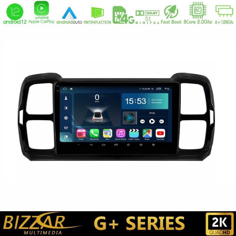 Bizzar G+ Series Citroen DS5 Aircross 2017-2021 8core Android14 6+128GB Navigation Multimedia Tablet 9" Bizzar G+ Series Citroen DS5 Aircross 2017-2021 8core Android14 6+128GB Navigation Multimedia Tablet 9"