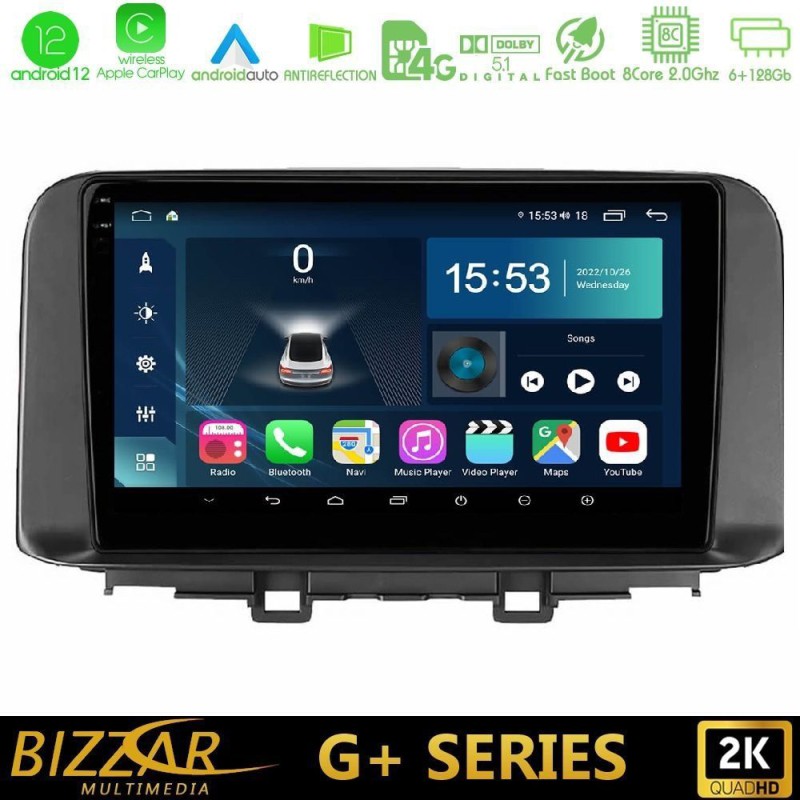 Bizzar G+ Series Hyundai Kona 2018-2023 8core Android14 6+128GB Navigation Multimedia Tablet 10" Bizzar G+ Series Hyundai Kona 2018-2023 8core Android14 6+128GB Navigation Multimedia Tablet 10"