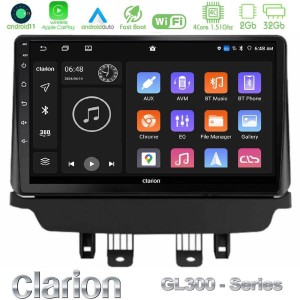 Clarion GL300 Series 4Core Android11 2+32GB Mazda 2 2014-2021 Navigation Multimedia Tablet 9" Με Carplay & Android Auto