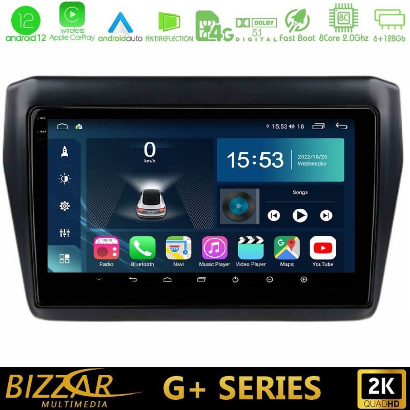 Bizzar G+ Series Suzuki Swift 2017-2023 8core Android14 6+128GB Navigation Multimedia Tablet 9" Bizzar G+ Series Suzuki Swift 2017-2023 8core Android14 6+128GB Navigation Multimedia Tablet 9"