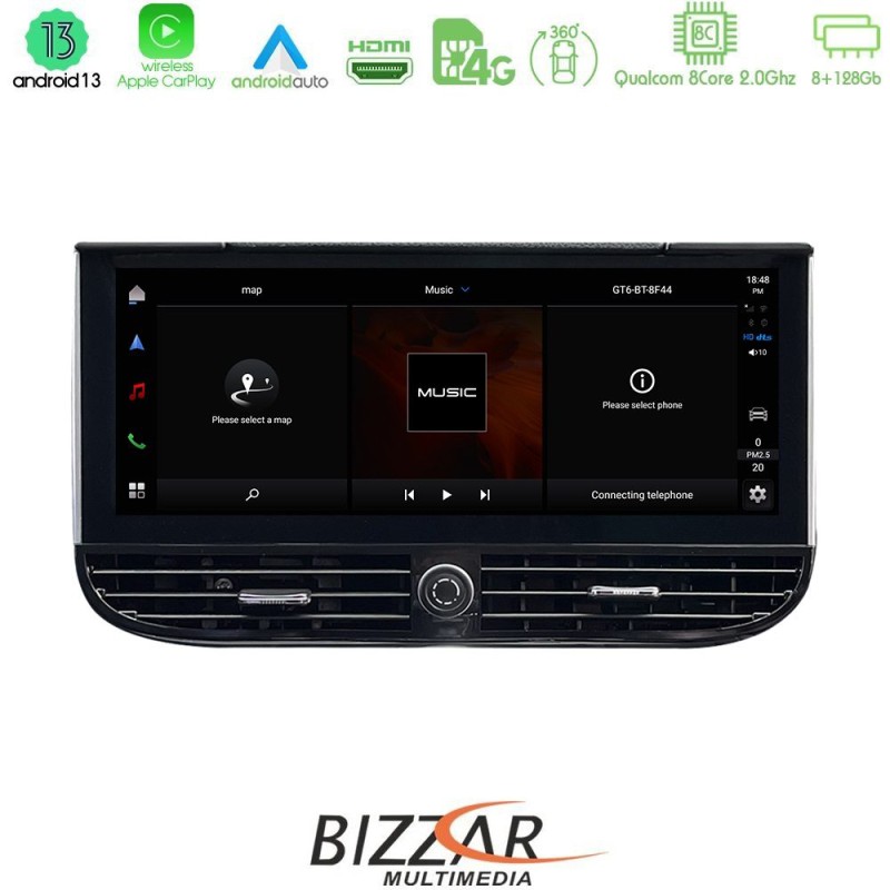 Bizzar OEM Porsche Cayenne 2011-2016 8core Android13 8+128G Navigation Multimedia 12.3"