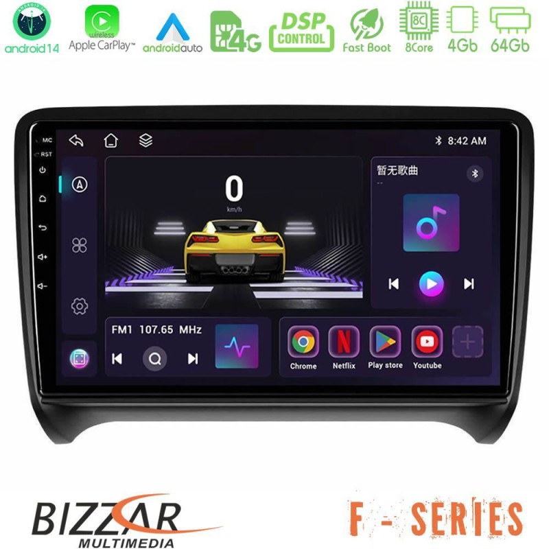Bizzar F Series 8Core Android14 4+64GB Audi TT B7 Navigation Multimedia Tablet 9" Με Carplay & Android Auto Bizzar F Series 8Core Android14 4+64GB Audi TT B7 Navigation Multimedia Tablet 9" Με Carplay & Android Auto