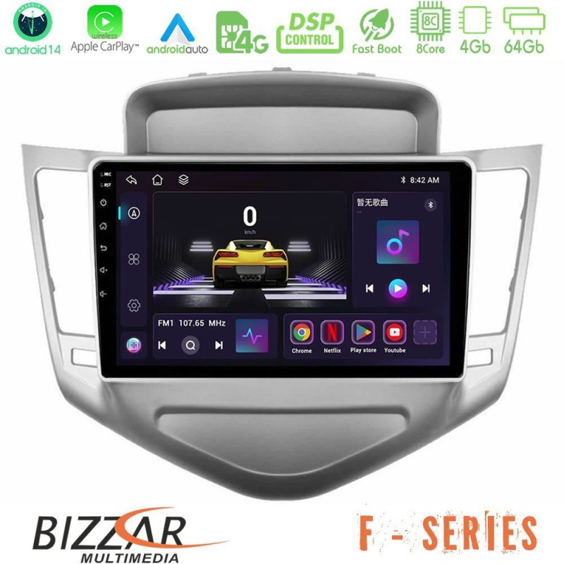 Bizzar F Series 8Core Android14 4+64GB Chevrolet Cruze 2009-2012 Navigation Multimedia Tablet 9" Με Carplay & Android Auto Bizzar F Series 8Core Android14 4+64GB Chevrolet Cruze 2009-2012 Navigation Multimedia Tablet 9" Με Carplay & Android Auto