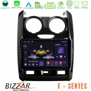 Bizzar F Series 8Core Android14 4+64GB  Dacia Duster 2014-2018 Navigation Multimedia Tablet 9" Με Carplay & Android Auto