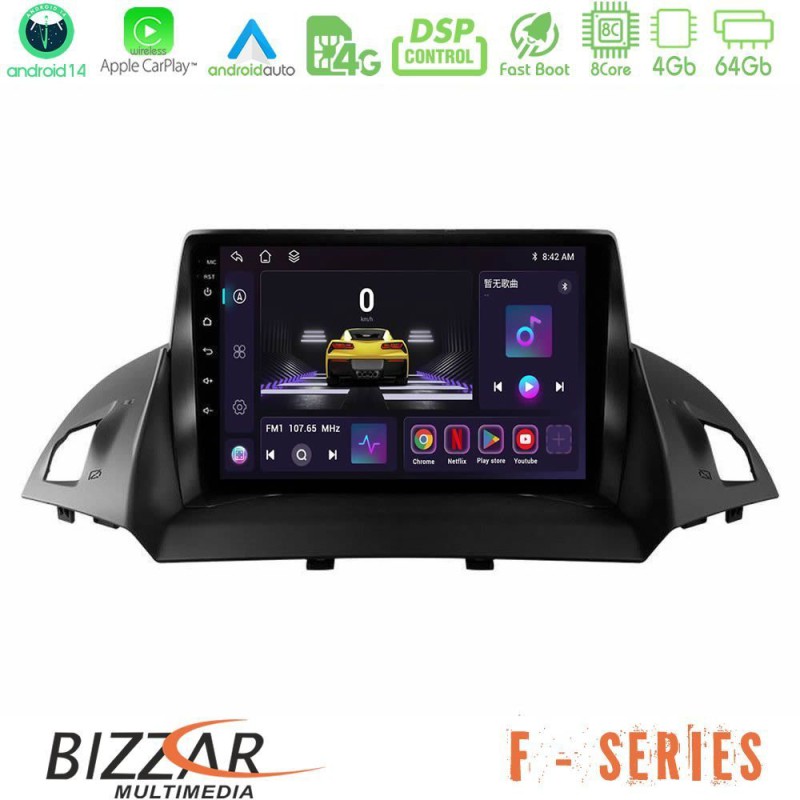 Bizzar F Series 8Core Android14 4+64GB Ford C-Max/Kuga Navigation Multimedia Tablet 9" Με Carplay & Android Auto Bizzar F Series 8Core Android14 4+64GB Ford C-Max/Kuga Navigation Multimedia Tablet 9" Με Carplay & Android Auto