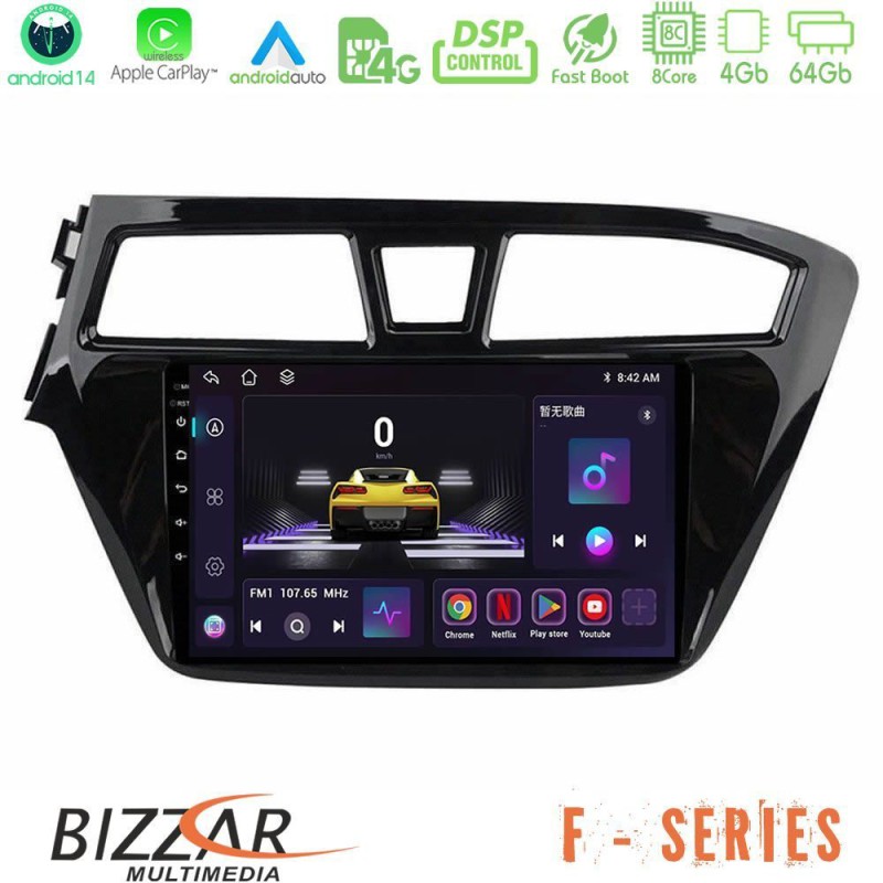 Bizzar F Series 8Core Android14 4+64GB Hyundai i20 2014-2018 Navigation Multimedia Tablet 9" Με Carplay & Android Auto Bizzar F Series 8Core Android14 4+64GB Hyundai i20 2014-2018 Navigation Multimedia Tablet 9" Με Carplay & Android Auto