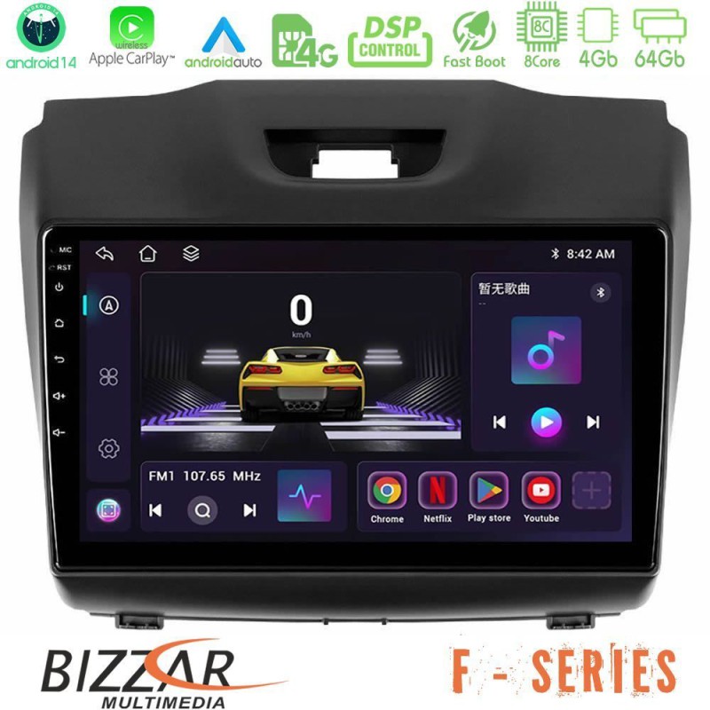 Bizzar F Series 8Core Android14 4+64GB Isuzu D-MAX 2012-2019 Navigation Multimedia Tablet 9" Με Carplay & Android Auto Bizzar F Series 8Core Android14 4+64GB Isuzu D-MAX 2012-2019 Navigation Multimedia Tablet 9" Με Carplay & Android Auto