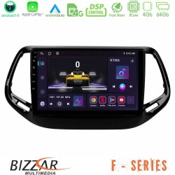 Bizzar F Series 8Core Android14 4+64GB  Jeep Compass 2017> Navigation Multimedia Tablet 10" Με Carplay & Android Auto