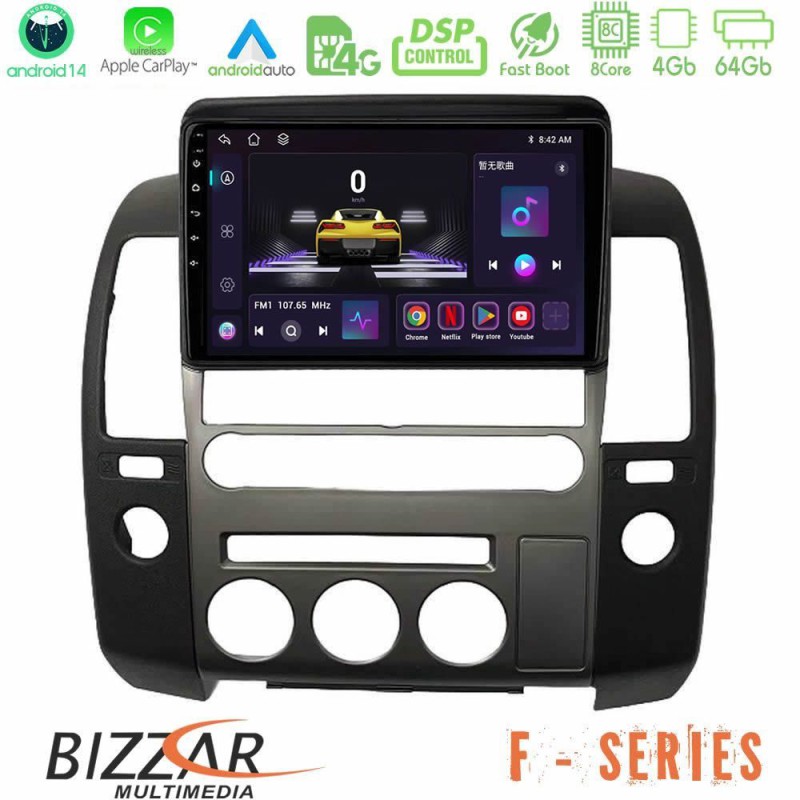 Bizzar F Series 8Core Android14 4+64GB Nissan Navara D40 2006-2012 (με εργ.οθόνη) Navigation Multimedia Tablet 9" Με Carplay & Android Auto Bizzar F Series 8Core Android14 4+64GB Nissan Navara D40 2006-2012 (με εργ.οθόνη) Navigation Multimedia Tablet 9" Με Carplay & Android Auto
