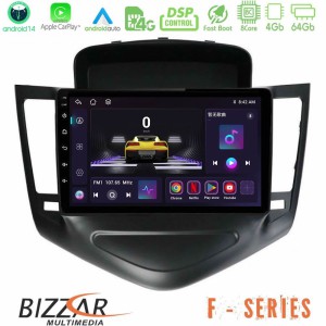 Bizzar F Series 8Core Android14 4+64GB     Chevrolet Cruze 2009-2012 Navigation Multimedia Tablet 9"  Με Carplay & Android Auto (Μαύρο)