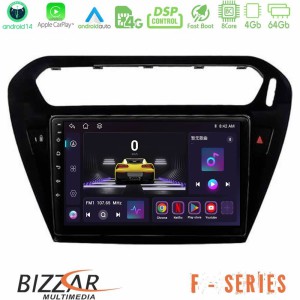Bizzar F Series 8Core Android14 4+64GB  Citroen C-Elysee / Peugeot 301 Navigation Multimedia Tablet 9" Με Carplay & Android Auto (Μαύρο))