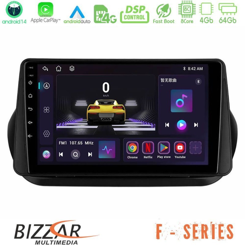 Bizzar F Series 8Core Android14 4+64GB Fiat Fiorino/Citroen Nemo/Peugeot Bipper Navigation Multimedia Tablet 10" Με Carplay & Android Auto Bizzar F Series 8Core Android14 4+64GB Fiat Fiorino/Citroen Nemo/Peugeot Bipper Navigation Multimedia Tablet 10" Με Carplay & Android Auto