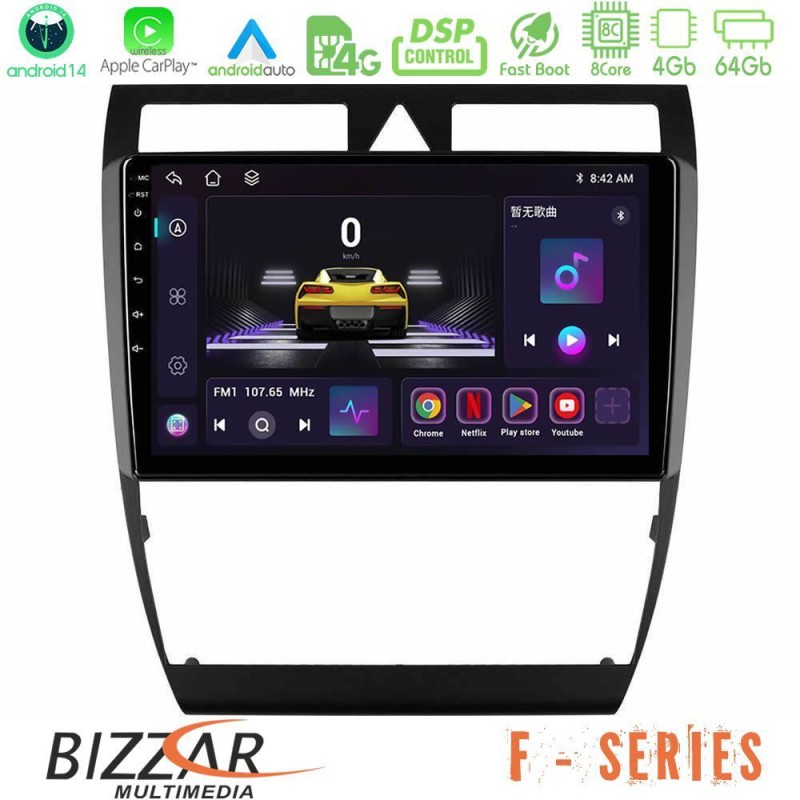 Bizzar F Series 8Core Android14 4+64GB Audi A6 (C5) 1997-2004 Navigation Multimedia Tablet 9" Με Carplay & Android Auto Bizzar F Series 8Core Android14 4+64GB Audi A6 (C5) 1997-2004 Navigation Multimedia Tablet 9" Με Carplay & Android Auto
