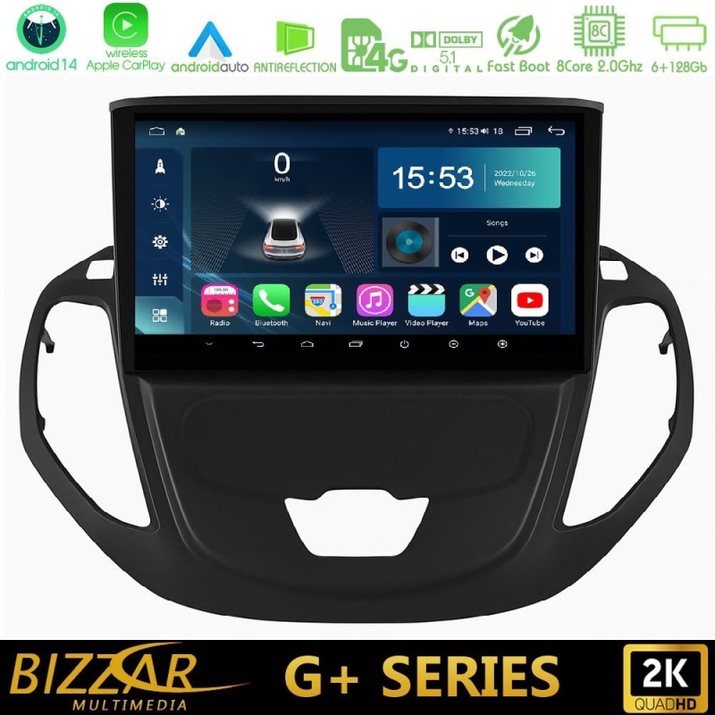 Bizzar G+ Series Ford Transit Courier 2015-2023 8core Android14 6+128GB Navigation Multimedia Tablet 9" Bizzar G+ Series Ford Transit Courier 2015-2023 8core Android14 6+128GB Navigation Multimedia Tablet 9"