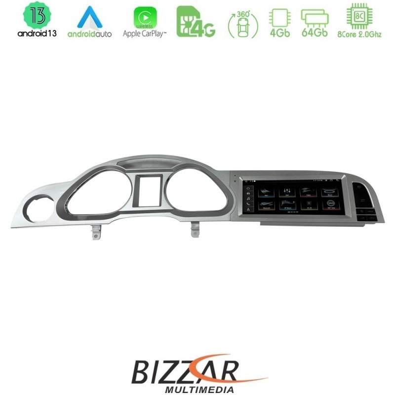Bizzar OEM Audi A6 (4F) 2004-2008 με MMI2G Android13 8core 4+64GB Navigation Multimedia Station 8.8" Bizzar OEM Audi A6 (4F) 2004-2008 με MMI2G Android13 8core 4+64GB Navigation Multimedia Station 8.8"