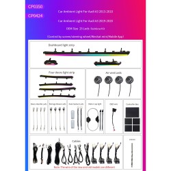 Ατμοσφαιρικός Φωτισμός Audi A3 (8V) 2013-2018 OEM Ambient Light Full Kit