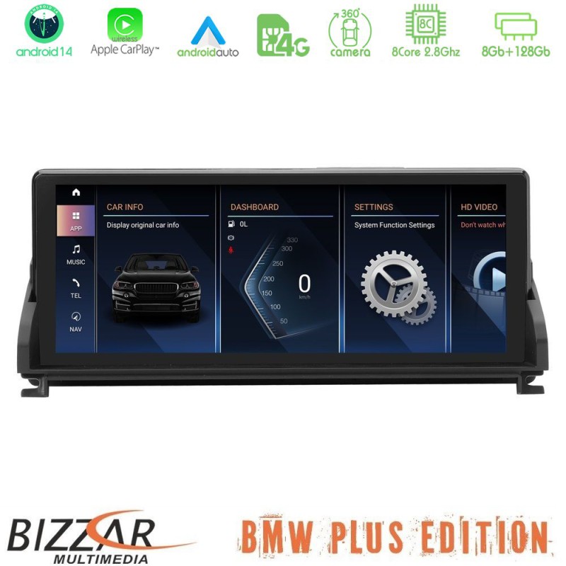 Bizzar Plus Edition BMW Z4 E89 Android14 8Core (8+128GB) Navigation Multimedia 10.25" HD Anti-reflection