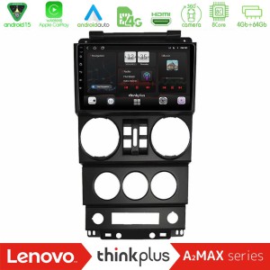 Lenovo Thinkplus A2MAX Series 8Core Android15 4+64GB  Jeep Wrangler 2008-2010 Navigation Multimedia Tablet 9"