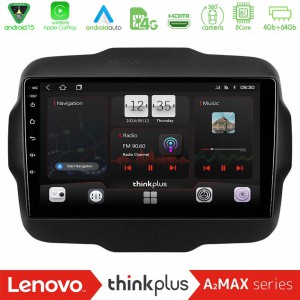 Lenovo Thinkplus A2MAX Series 8Core Android15 4+64GB  Jeep Renegade 2015-2019 Navigation Multimedia Tablet 9"