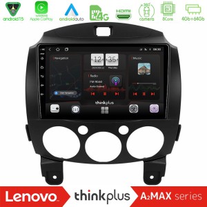 Lenovo Thinkplus A2MAX Series 8Core Android15 4+64GB  Mazda 2 2008-2014 Navigation Multimedia Tablet 9"