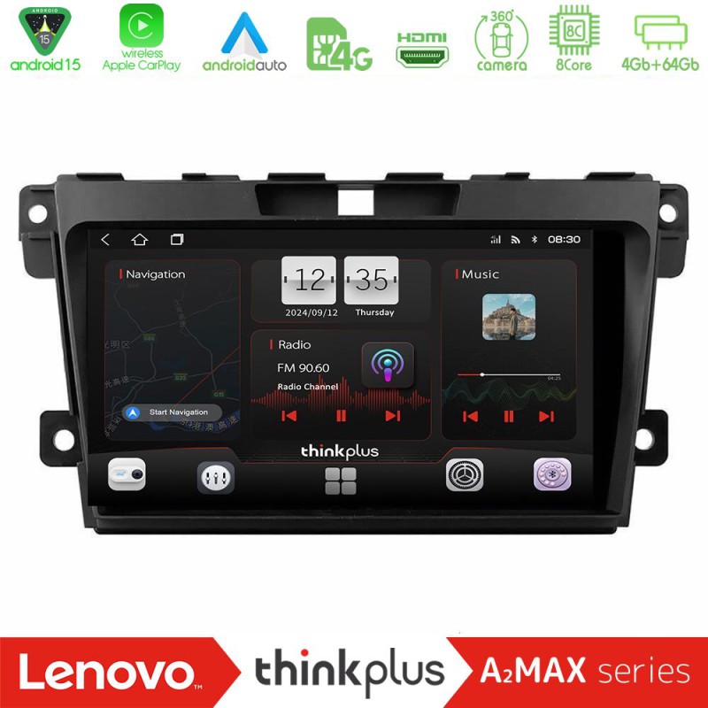 Lenovo Thinkplus A2MAX Series 8Core Android15 4+64GB Mazda CX-7 2007-2011 Navigation Multimedia Tablet 9" Lenovo Thinkplus A2MAX Series 8Core Android15 4+64GB Mazda CX-7 2007-2011 Navigation Multimedia Tablet 9"