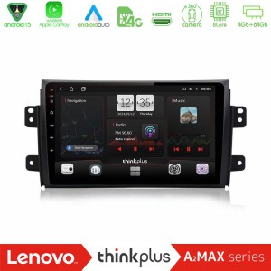 Lenovo Thinkplus A2MAX Series 8Core Android15 4+64GB  Suzuki SX4 2006-2014 Fiat Sedici 2006-2014 Navigation Multimedia Tablet 9"