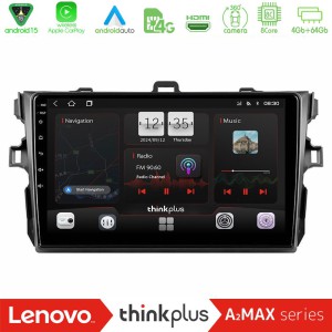 Lenovo Thinkplus A2MAX Series 8Core Android15 4+64GB  Toyota Corolla 2007-2012 Navigation Multimedia Tablet 9"