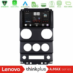 Lenovo Thinkplus A2MAX Series 8Core Android15 4+64GB  Jeep Wrangler 2Door 2008-2010 Navigation Multimedia Tablet 9"