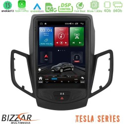 Bizzar Tesla Series 8Core Android13 4+64GB Ford Fiesta 2012-2016 Navigation Multimedia Tablet 9.7"