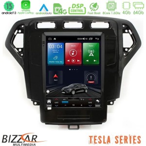 Bizzar Tesla Series 8Core Android13 4+64GB Ford Mondeo 2007-2010 AUTO A/C Navigation Multimedia Tablet 9.7"