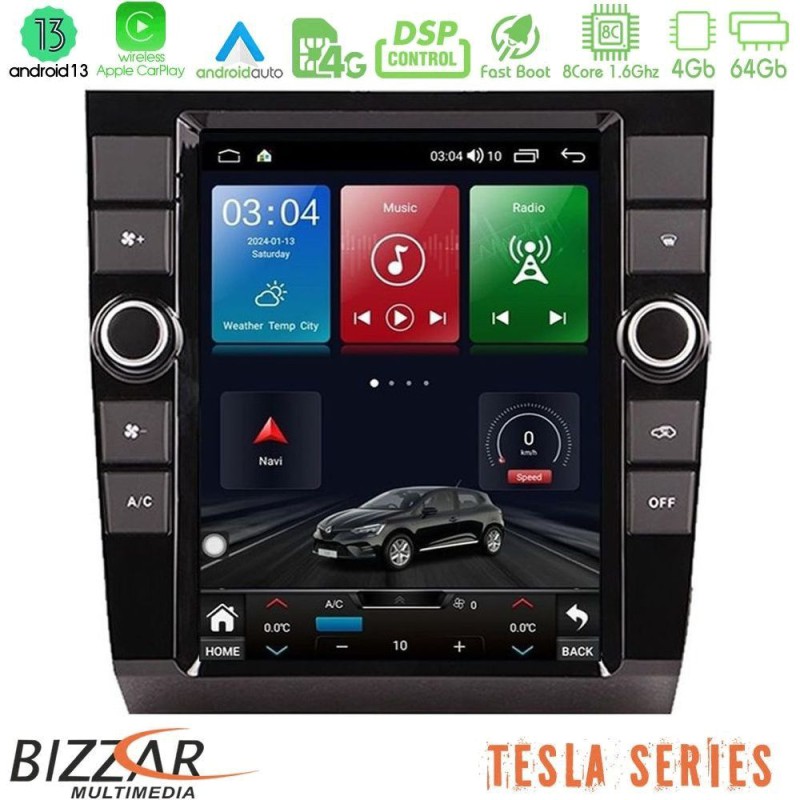 Bizzar Tesla Series 8Core Android13 4+64GB Audi A4 Navigation Multimedia Tablet 9.7"