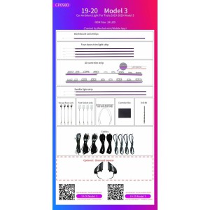 Ατμοσφαιρικός Φωτισμός TESLA MODEL3 OEM Ambient Light Full Kit