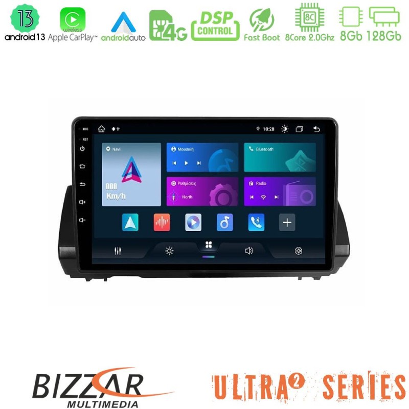 Bizzar Ultra Series Dacia Sandero/Logan/Jogger 2022-> 8core Android13 8+128GB Navigation Multimedia Tablet 9"