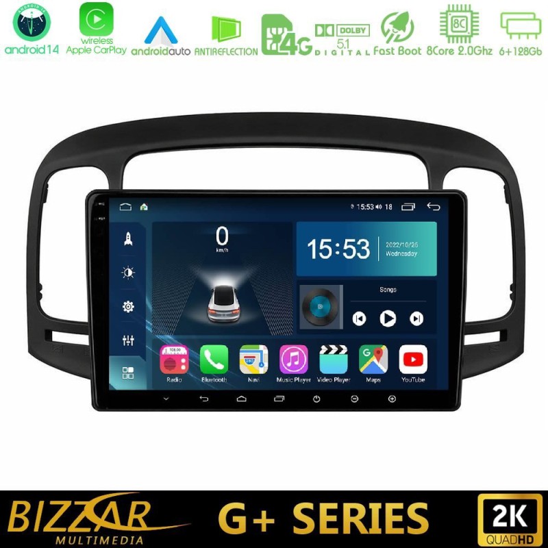 Bizzar G+ Series Hyundai Accent 2006-2011 8core Android14 6+128GB Navigation Multimedia Tablet 9" Bizzar G+ Series Hyundai Accent 2006-2011 8core Android14 6+128GB Navigation Multimedia Tablet 9"
