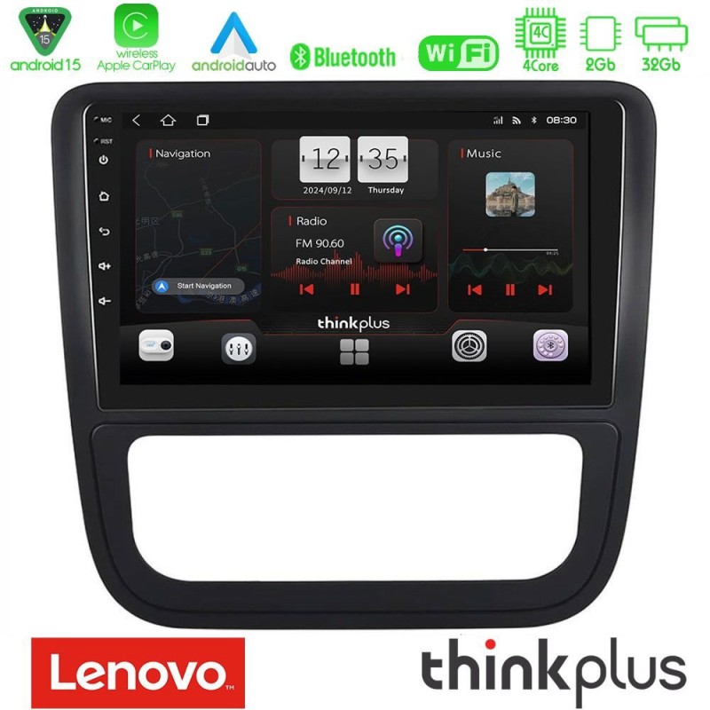 Lenovo Thinkplus Series 4Core Android15 2+32GB VW Scirocco 2008-2014 Navigation Multimedia Tablet 9" Με Carplay & Android Auto