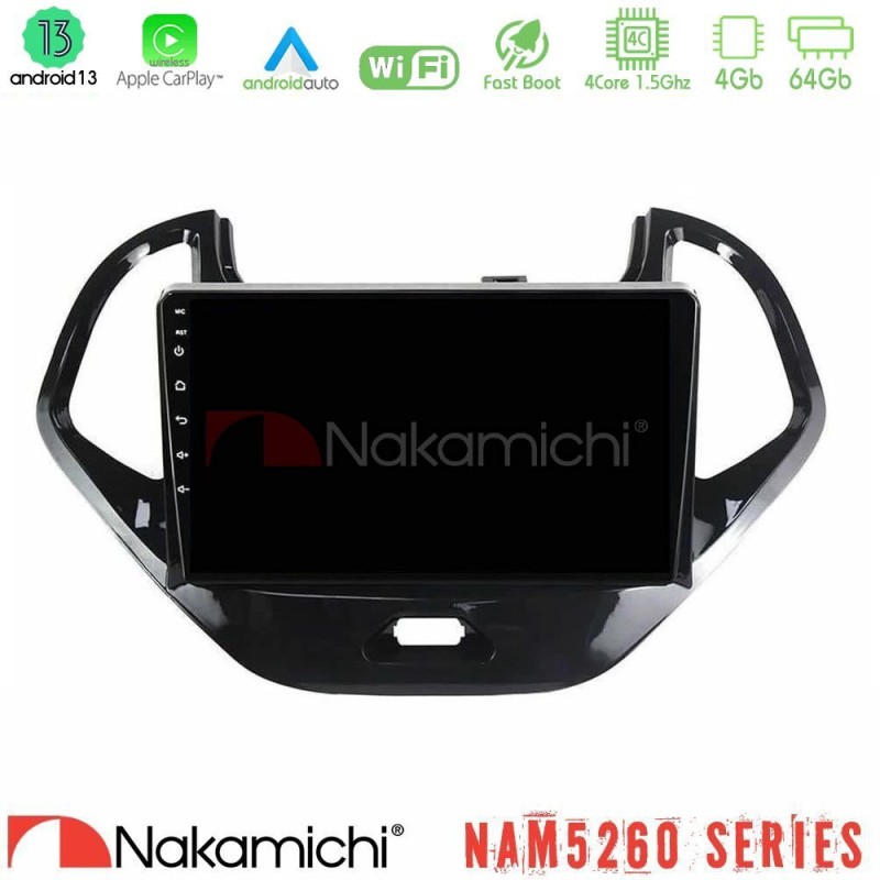 Nakamichi NAM5260 Series 4Core Android13 4+64GB Ford Ka 2016-2020 Navigation Multimedia Tablet 9" Με Carplay & Android Auto Nakamichi NAM5260 Series 4Core Android13 4+64GB Ford Ka 2016-2020 Navigation Multimedia Tablet 9" Με Carplay & Android Auto