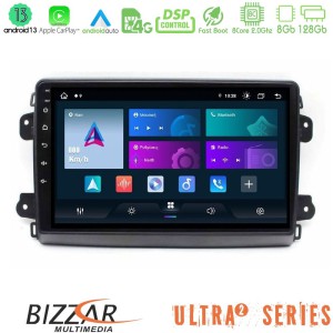 Bizzar Ultra Series Citroen/Fiat/Opel 8core Android13 8+128GB Navigation Multimedia Tablet 9"