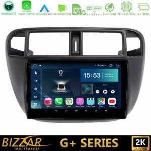 Bizzar G+ Series Honda Civic 1995-2001 8core Android14 6+128GB Navigation Multimedia Tablet 9"