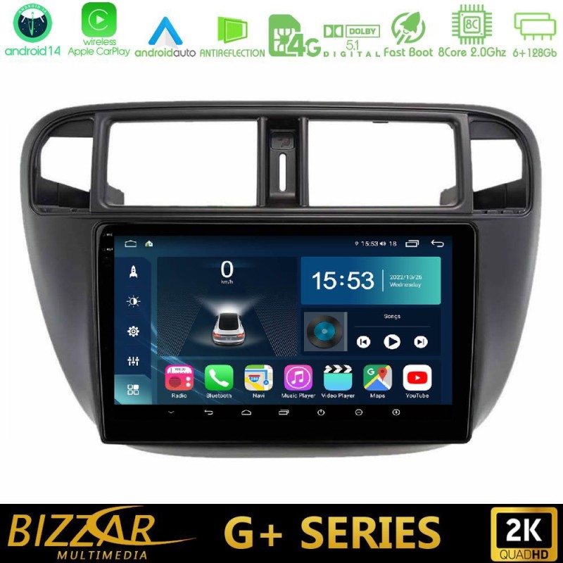 Bizzar G+ Series Honda Civic 1995-2001 8core Android14 6+128GB Navigation Multimedia Tablet 9"