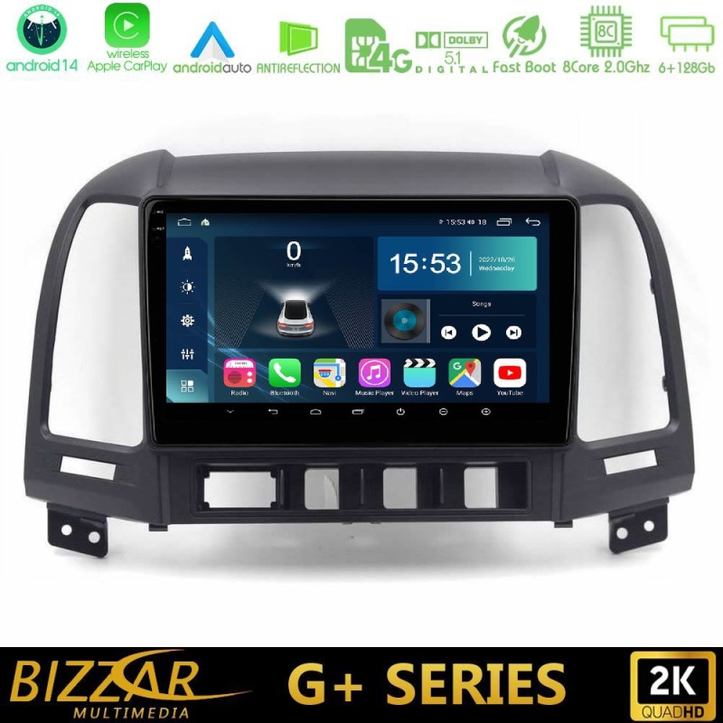 Bizzar G+ Series Hyundai Santa Fe 2006-2013 8core Android14 6+128GB Navigation Multimedia Tablet 10" Bizzar G+ Series Hyundai Santa Fe 2006-2013 8core Android14 6+128GB Navigation Multimedia Tablet 10"