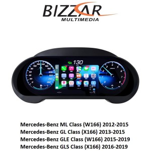 Mercedes ML | GL | GLS | GLE Class Digital HD LCD Instrument Cluster 12.3" με Carplay | HDMI in