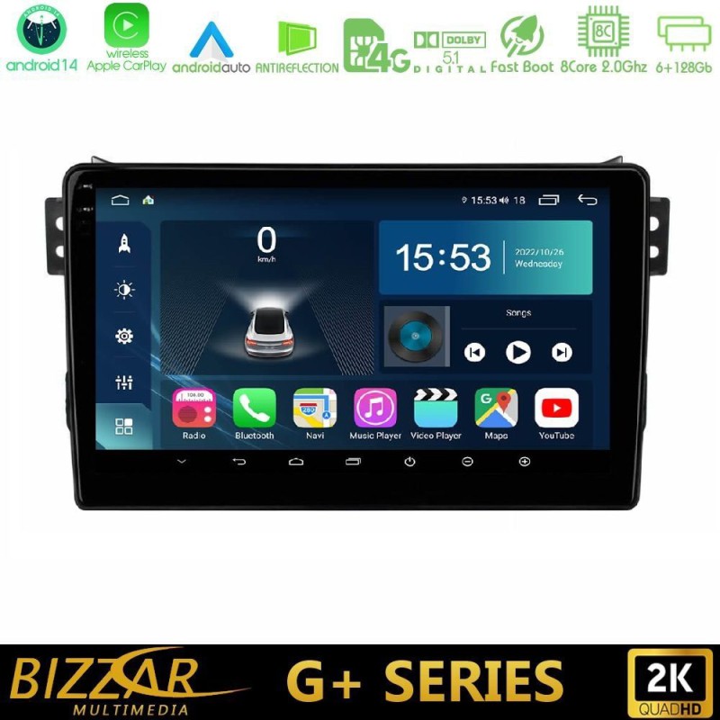 Bizzar G+ Series Suzuki Splash & Opel Agila 2008-2014 8core Android14 6+128GB Navigation Multimedia Tablet 9" Bizzar G+ Series Suzuki Splash & Opel Agila 2008-2014 8core Android14 6+128GB Navigation Multimedia Tablet 9"