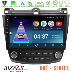 Bizzar ND3 Series 8Core Android15 2+64GB Honda Accord 2002-2008 Navigation Multimedia Tablet 10" Bizzar ND3 Series 8Core Android15 2+64GB Honda Accord 2002-2008 Navigation Multimedia Tablet 10"