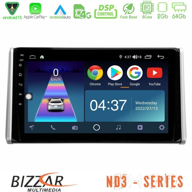 Bizzar ND3 Series 8Core Android15 2+64GB Toyota RAV4 2019-2023 Navigation Multimedia Tablet 10" Bizzar ND3 Series 8Core Android15 2+64GB Toyota RAV4 2019-2023 Navigation Multimedia Tablet 10"